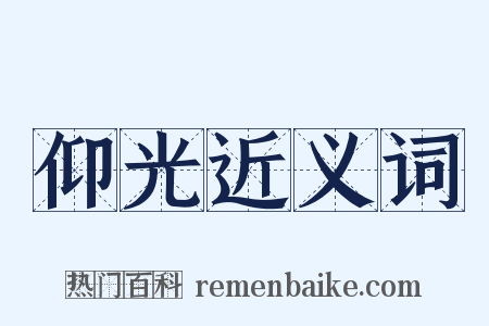 仰光近义词是什么意思的图片